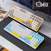 Free Wolf K3 Max Mechanical Keyboard Hot Swap 100 Keys 98% Layout Spanish Russian Korean Arabic  Keyboard USB Wired RGB Gaming