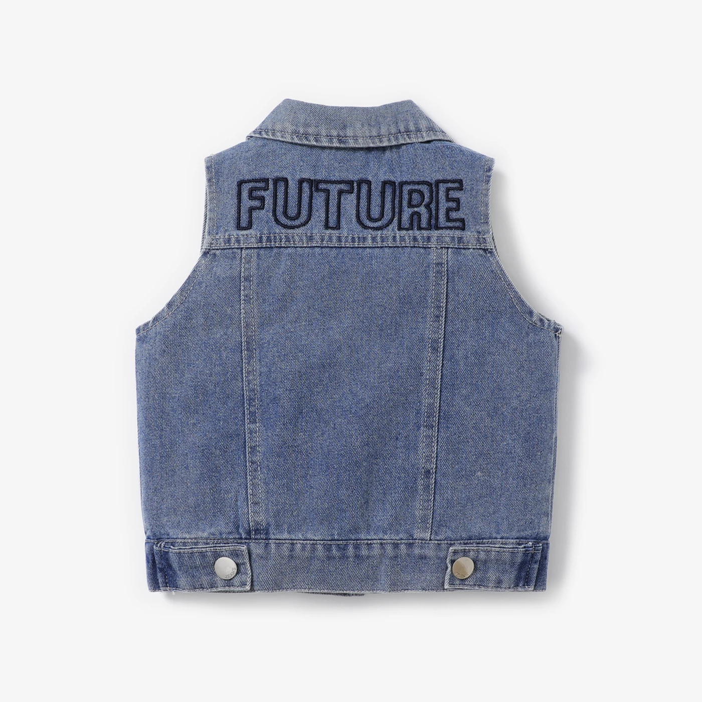 

PatPat Toddler Boy/Girl Avant-garde Letter Lapel Denim Vest