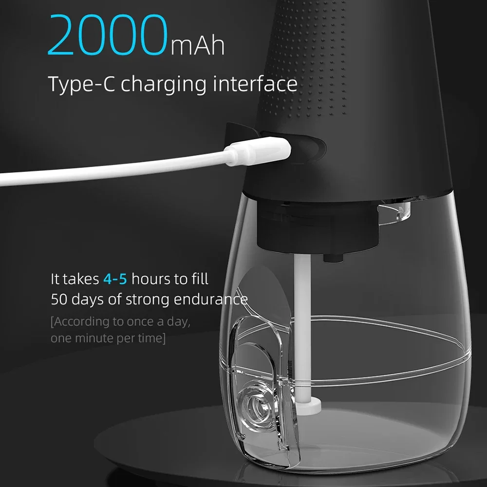 LISM-Irrigateur buccal dentaire, fil dentaire, cure-dents, machine à laver la bouche, 5 buses, 3 modes, aste par USB, 300ml, précieux