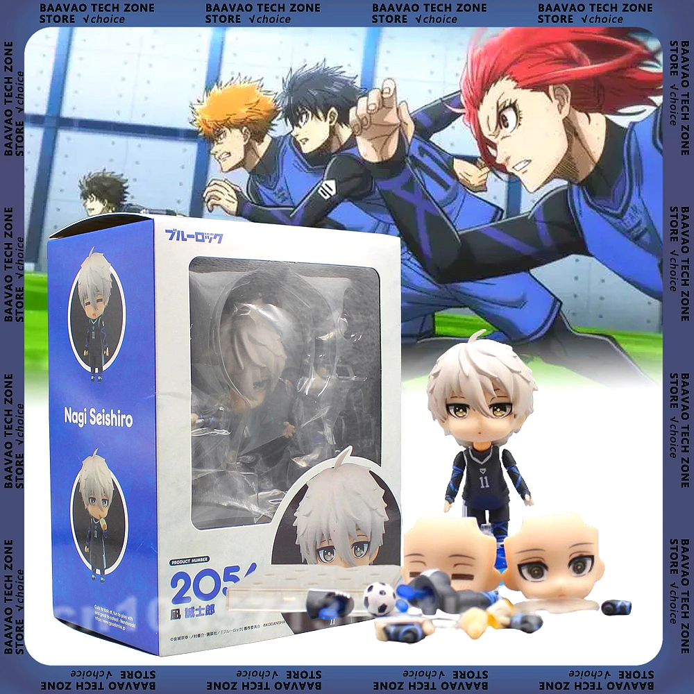 Nagi Seishiro Action Blue Lock Anime Figure Toys for Children Figure Collectible Model Doll Desk Decoration 10cm Birthday Gifts