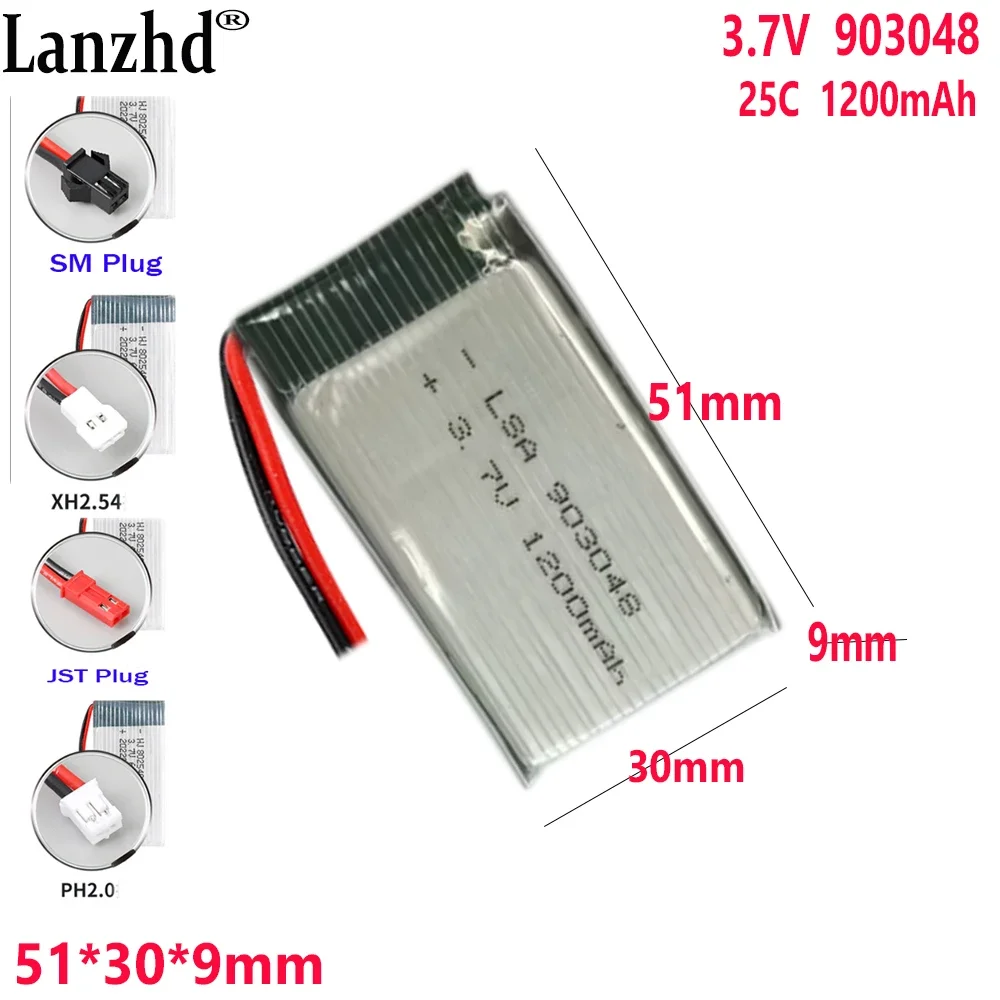 

3.7V Li polymer battery 25C 1200mAh For Remote control quadcopter UAV lithium battery Model aircraft JJRC H11C H11D batteries