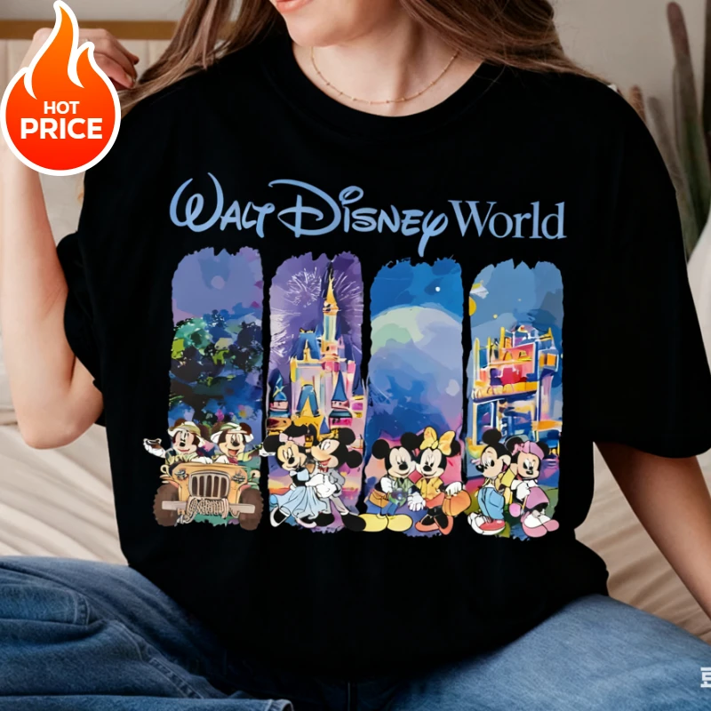 ディズニー ミッキーマウス ミニー 男の子 女の子 夏 Tシャツ 家族 親子衣装 オーバーサイズ カジュアル ルーズ メンズ レディース 半袖