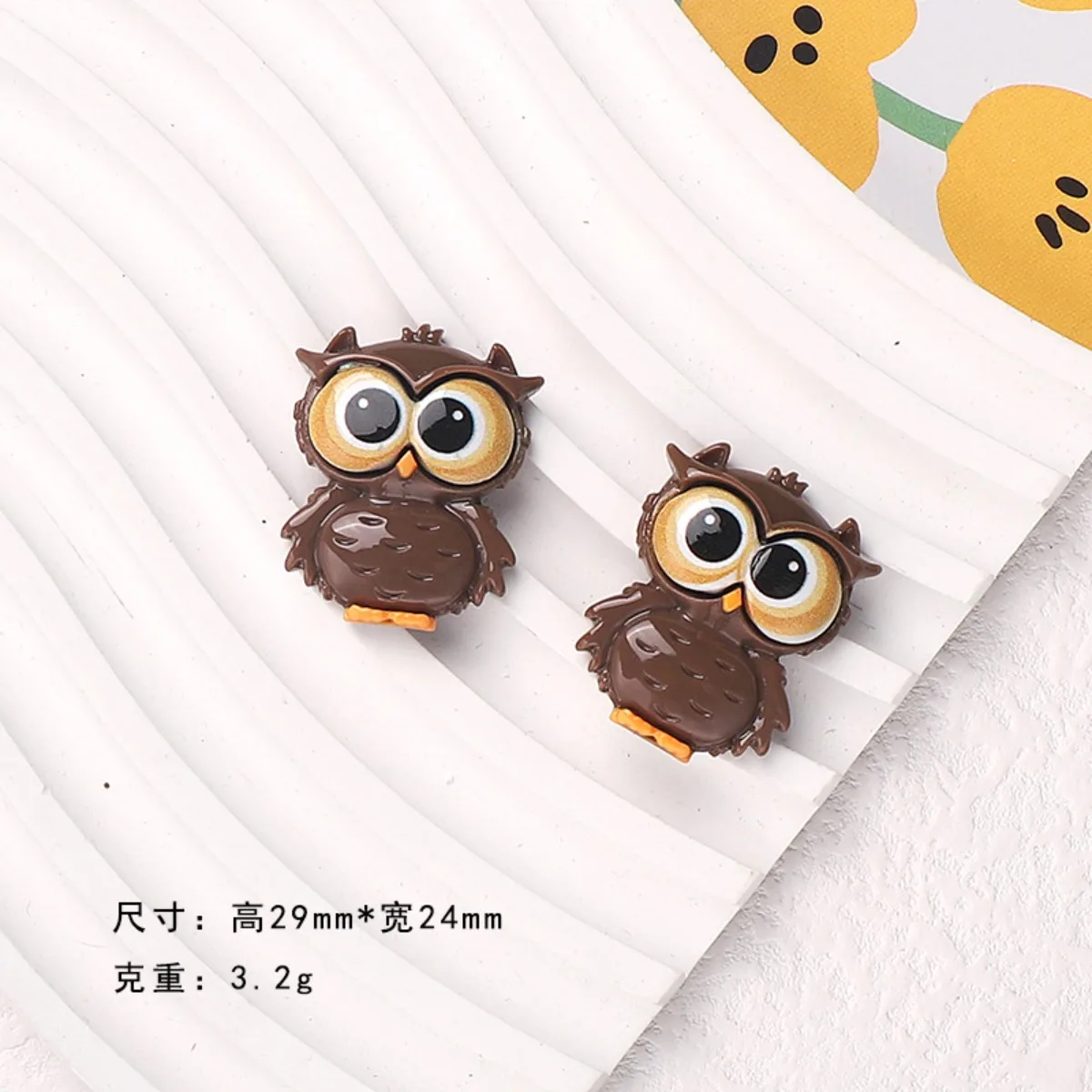 Z61 5Pcs Resin Fun Colorful Turkeys Owl Grass House Pumpkin Fruit Drink Flatback Stone Decor DIY Scrapbook Accessories Material
