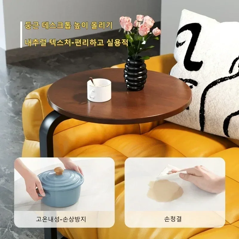 Mobile Side Table Sofa Table Wood Sofa Cafe 쇼파 사이드테이블 이동식 침대 보조 테이블 Removable Simple Shelf Living Room Furniture