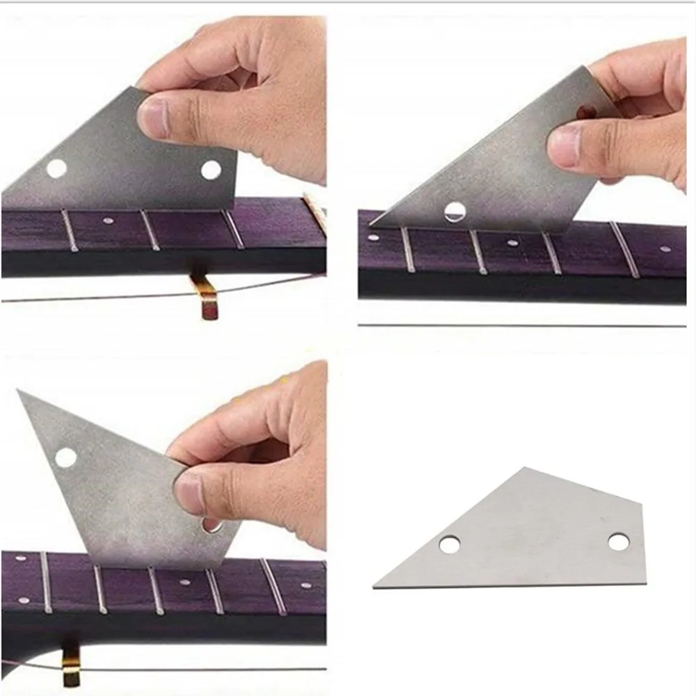 1pc Guitar Fret Rocker Level Tool Guitar Measuring Ruler Stainless Steel Luthier Tools Acoustic Electric Guitar