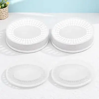 

4 Pcs White Plastic Fruit Trays Snack Plates Hamburger Baskets Dessert Dishes Practical Containers