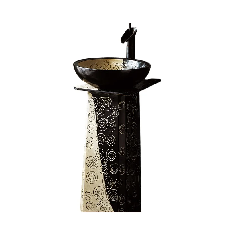 

Hotel B & B bathroom column type washbasin household floor type balcony outdoor washbasin