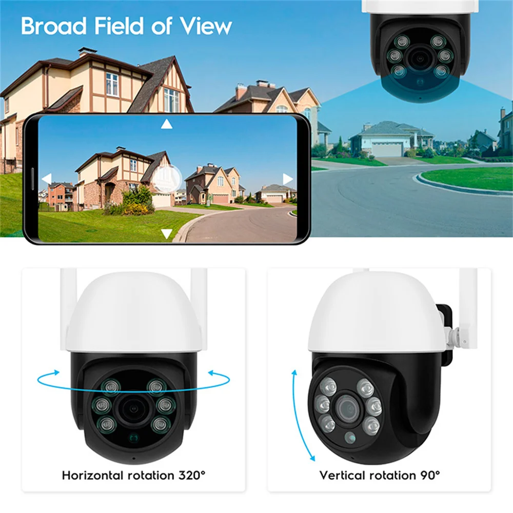 2MP 1080P Tuya/YCC365 APP PTZ IP Dome Camera Full Color Night Vision AI Humanoid Auto Tracking Home Security CCTV Baby Monitor