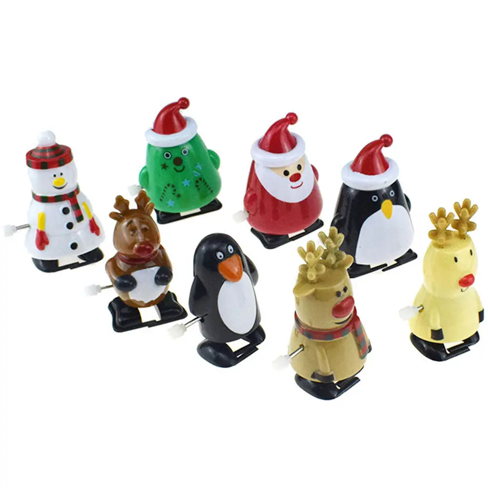 Christmas Clockwork Walking Elk Yellow Kids Wind Up Animal for Holiday Parties New Year Favors Tactile Motor Skill Building