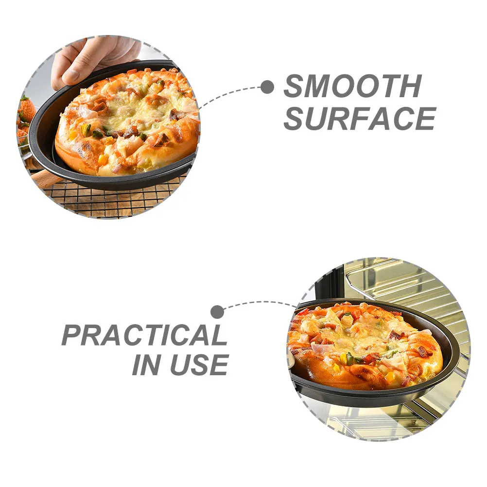 

Non-Stick Carbon Steel Round Plate Microwave Oven Pie Kitchen Cookware Bakery Tool Metal Tray For Cake Pizza Supply Kitchen