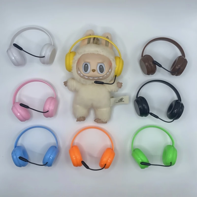 

Для наушников Labubu 17 см, креативная плюшевая кукла, гарнитура V1 V2 V3, модные наушники с микрофоном Labubu, детская игрушка в подарок