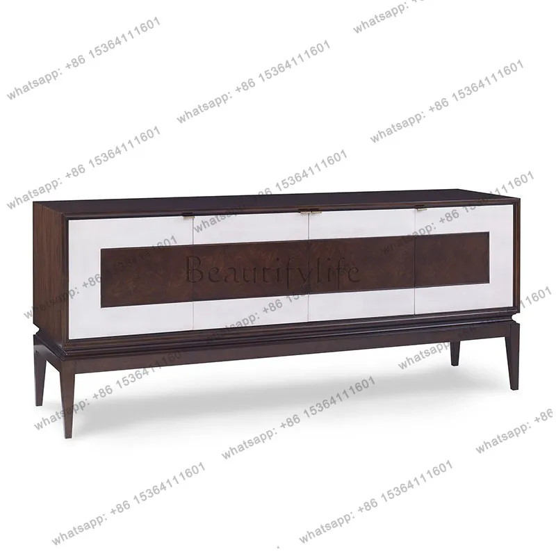 American light luxury solid wood storage cabinets, small apartments, living room floor cabinets, Chinese simplicity