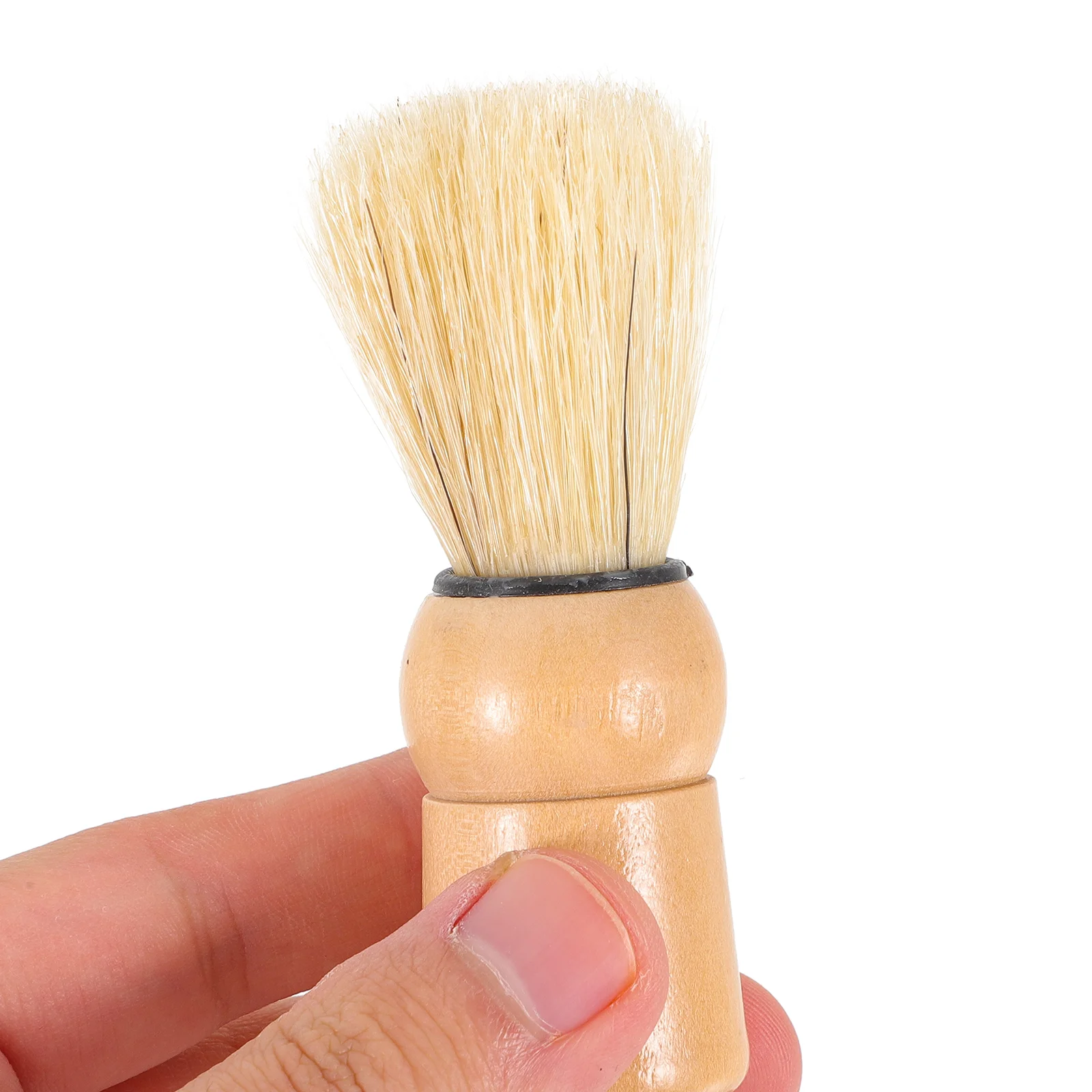 Brosse à barbe en bois pour hommes, outil de coiffure en poils de overmousseux pour salon de coiffure, rasage pour poignée, h101