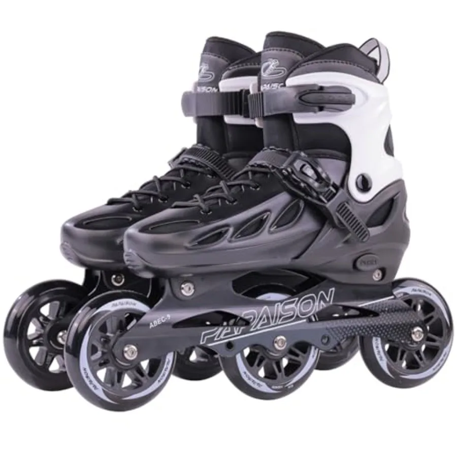 

Adult Adjustable Inline Skates for Men Women with 3 100mm Wheels, Outdoor Blades Female Male Fitness Speed Racing Skates, Rolle