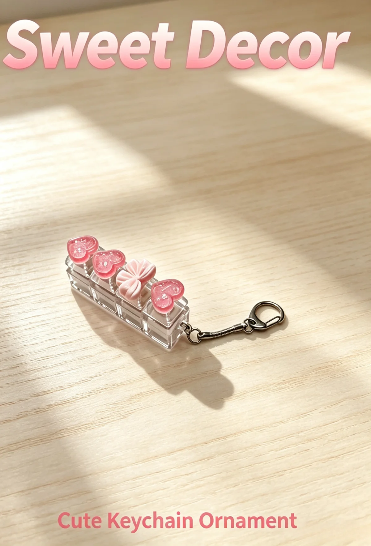 Stressabbau-Herz-Tastatur-Fidget-Schlüsselanhänger, transparenter Kristallharz-Druckknopf-Schlüsselring, Dekompressions-Anhänger, Taschenanhänger, Geschenk – Detail 7