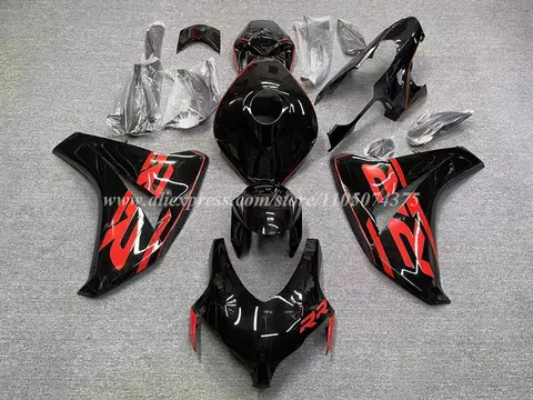 4Gifts 새로운 ABS 오토바이 페어링 키트 혼다 CBR1000RR 2008 2009 2010 2011 바디워크 세트 맞춤형 레드 블랙