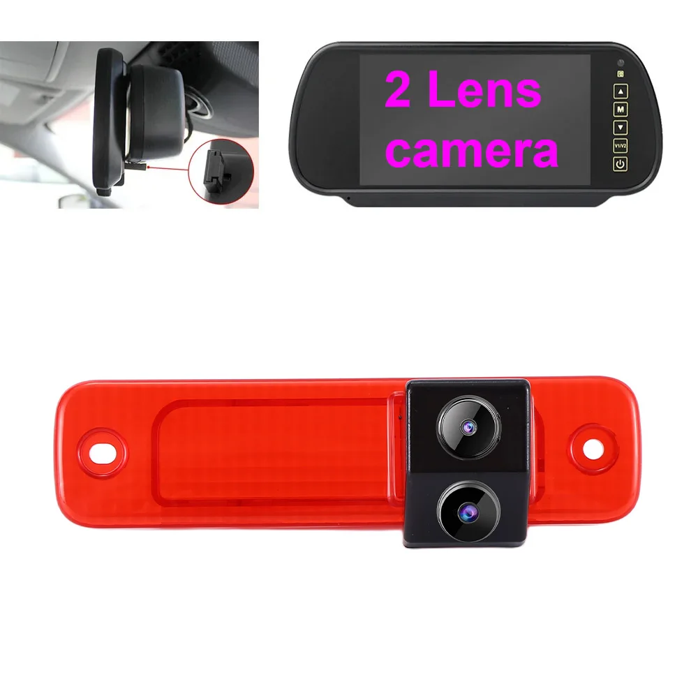 7 Inch Mrror + two lens camera for Ford Transit MK7 Tourneo / Furgon MK4 FA FB FC FD FS FZ 3 Dritte Bremsleuchte Bremslicht Bus