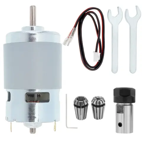 CNC Spindle Motor Kit ER11 1/8 1/4 Inch Spring Collet Chuck RS775 24V 20000RPM DC Motor for CNC 3018 1610 Milling Router Machine