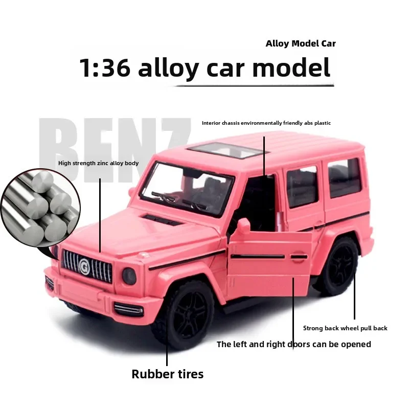 Grand modèle G en alliage 1:36, jouet pour enfants, peut ouvrir la porte, modèle de voiture de simulation, ornement de gâteau, voiture jouet