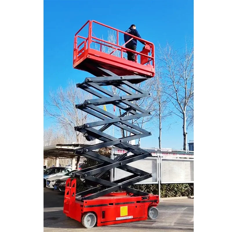 YG 3m-18m CE Self-propelled Scissor Lift, Battery-powered Aerial Work Platform, Hydraulic Lifting Equipment