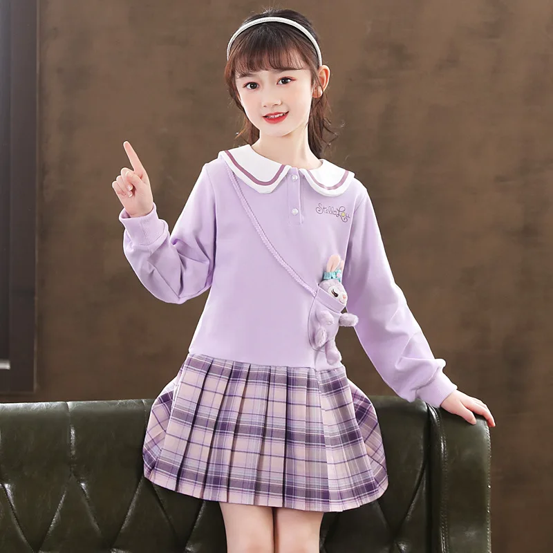 

Spring Korean Style School Girl Uniform JK sweater Girls' College Style Dress Teenager Fashion Cotton Princess Skirt 3-16 Years