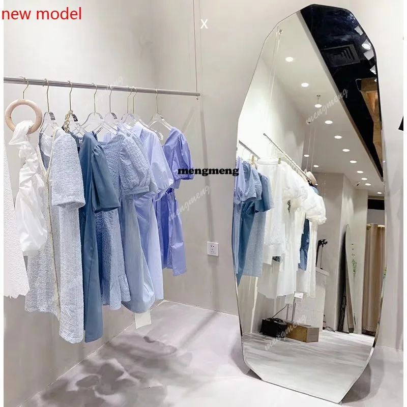 

M138Nordic special-shaped mirror full body dressing vertical floor mirror clothing store fitting mirror