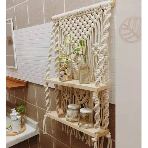 Macrame Decorative Wall Rack