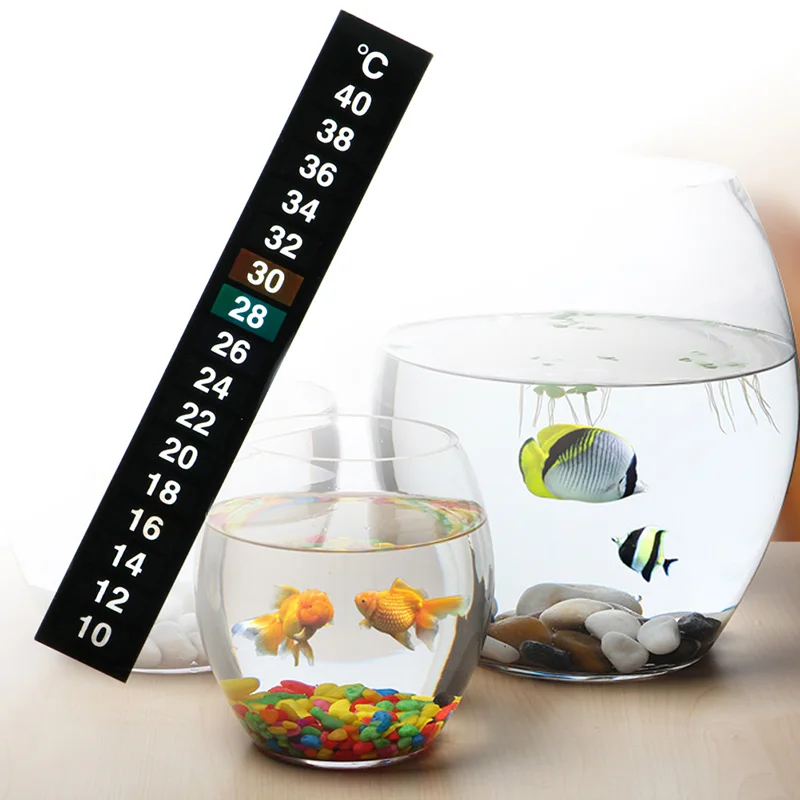 1Pcs Aquarium Fish  Thermometer Temperature Sticker Aquarium Accessories Digital Dual Scale Stick-on High Quality Durable