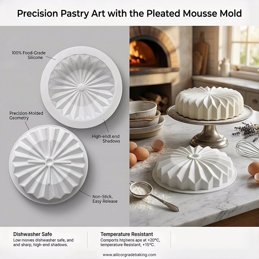 Lace mousse cake silicone mold for pudding mousse chocolate jelly pancake bread cheesecake baking plate fancy cake pastry mold