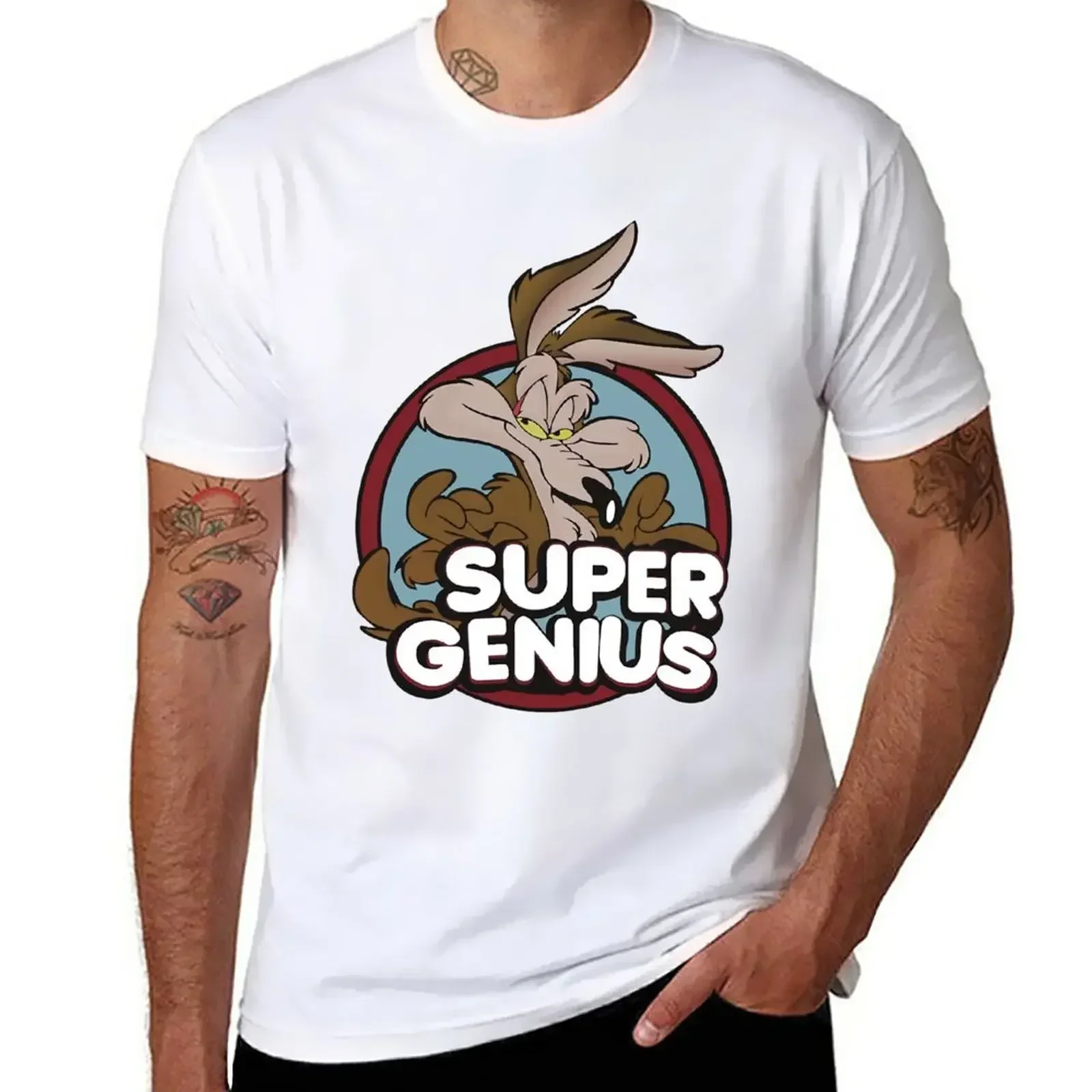 Blouse blacks sports fans mens big and tall tshirts for mens designer clothes graphic t shirts Coyote Super Genius T-Shirt man