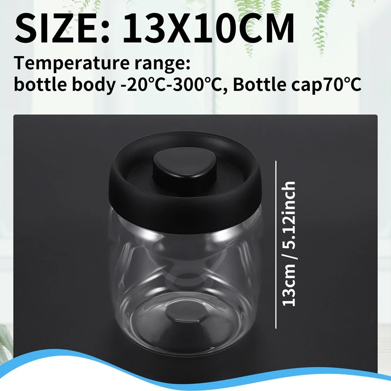 コーヒーキャニスターコーヒー豆保存容器ガラス真空瓶密封された北欧キッチン収納スナック