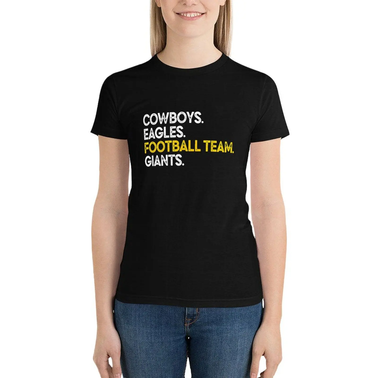 

Washington Football Team Cowboys Eagles Football Team Giants T-Shirt blanks sweat sublime funny t shirts for Women
