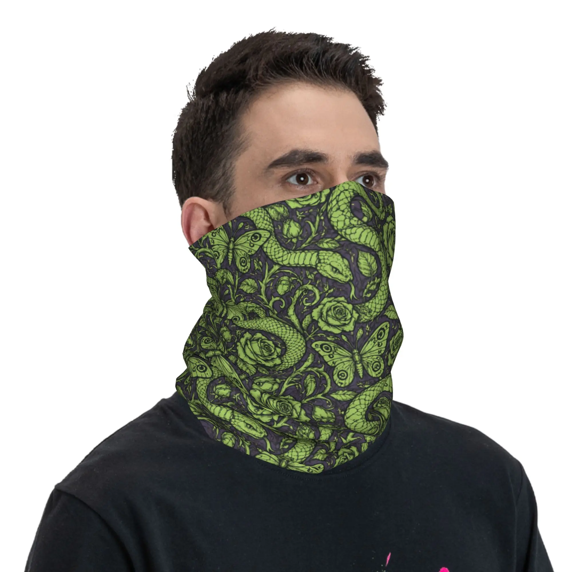 Outdoor Sports Balaclava Gothic Snake Rose Butterfly Cycling Mask Soft Bike Tactical Mask Trendy Camping Protection Neck Gaiter