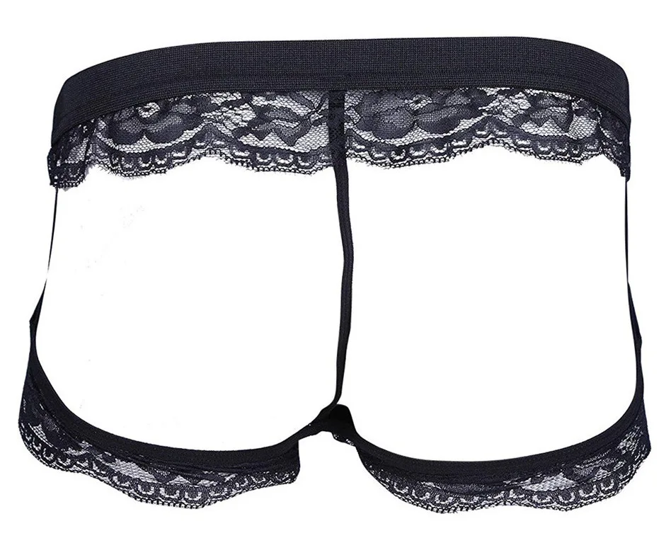 Männer Sexy Suspensorium Sissy Transparent Mesh Unterwäsche Spitze Tanga Enhance Pouch Bikini Kurze G-Strings Homosexuell Penis Pouch Unterhose