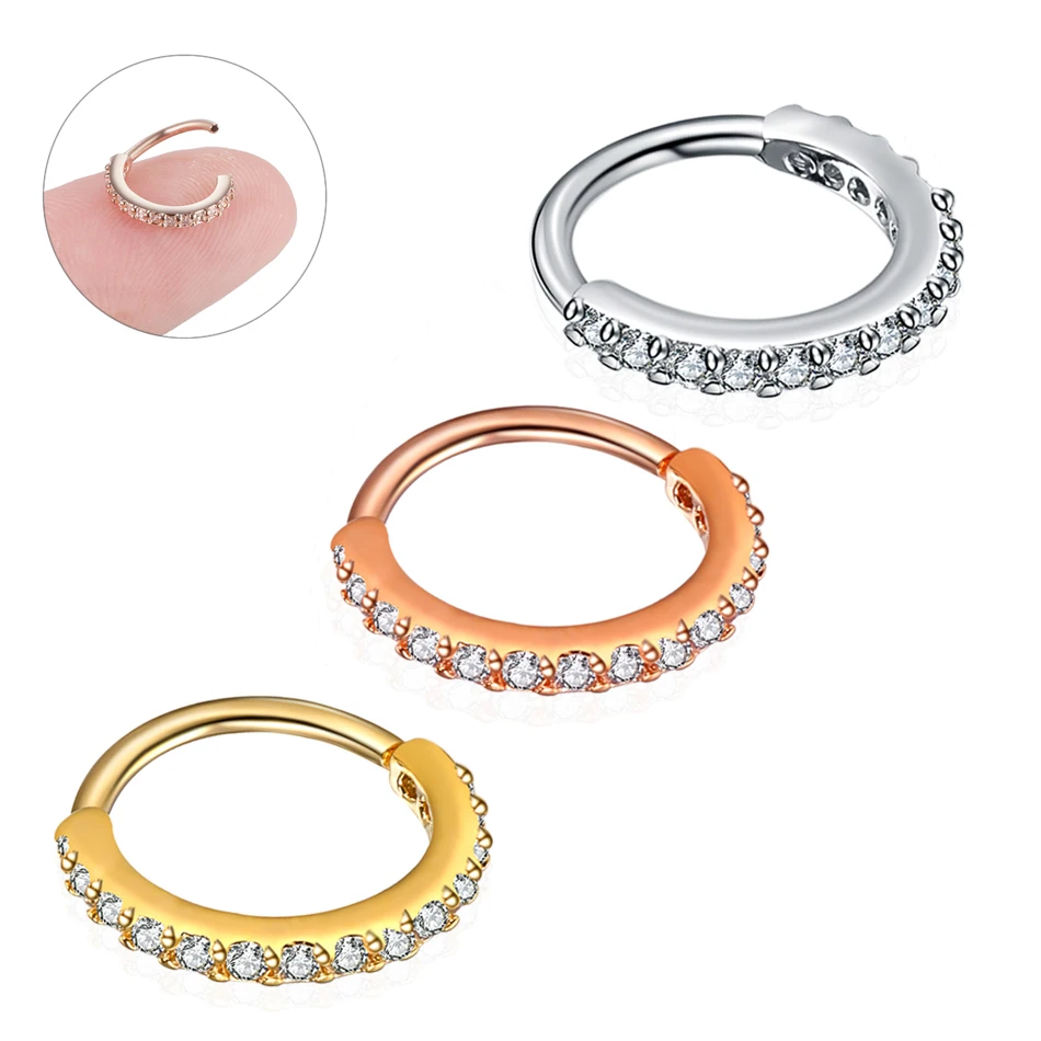 2pcs Copper Crystal Hoop Earrings for Women white Zircon Huggie Silver Gold Color Earrings Hoop Trendy Piercing Body Jewelry