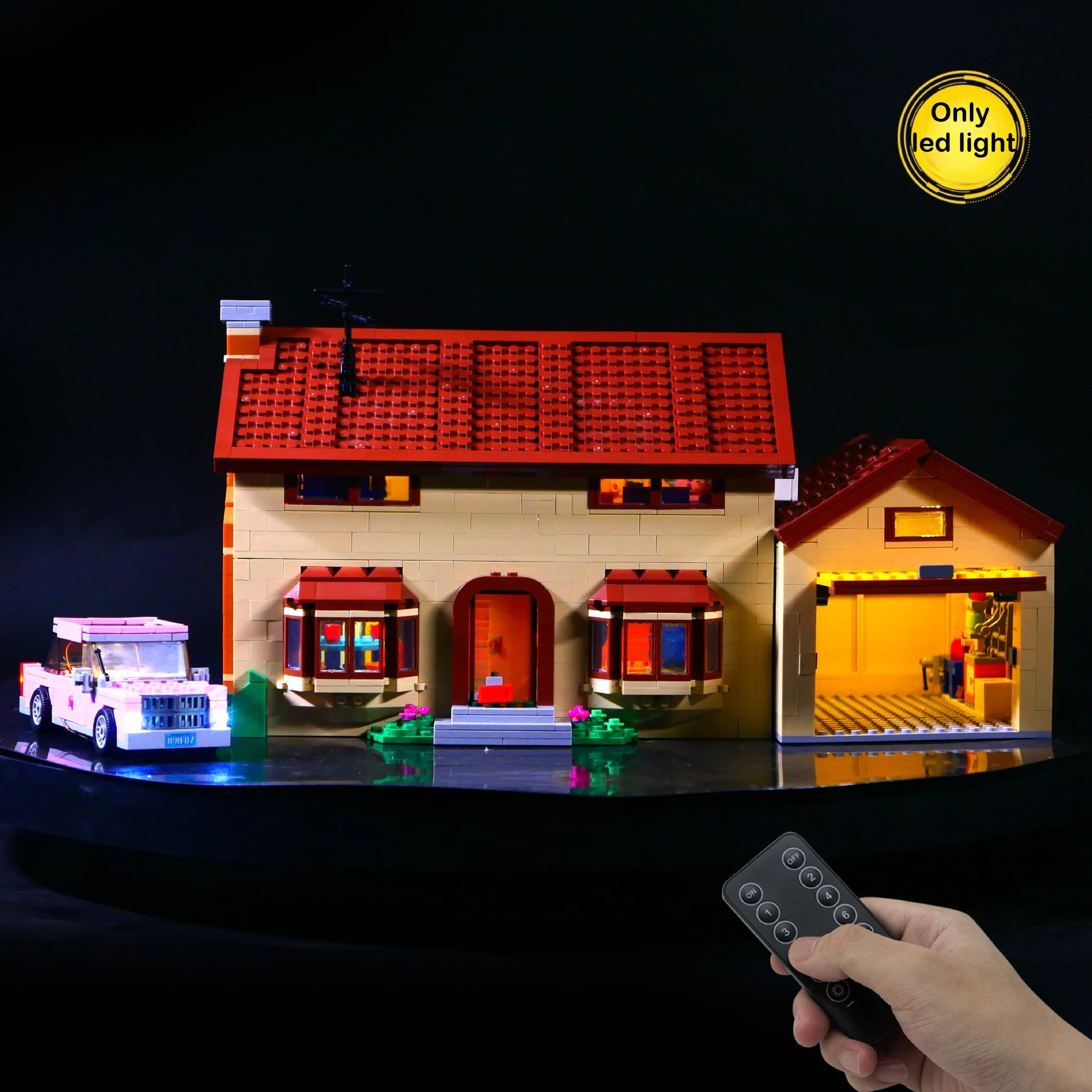 LED-Beleuchtungsset passend für LEGO The Simpsons ™   Haus 71006 Bausteine DIY Lampenspielzeug (Modellsteine nicht im Lieferumfang enthalten)