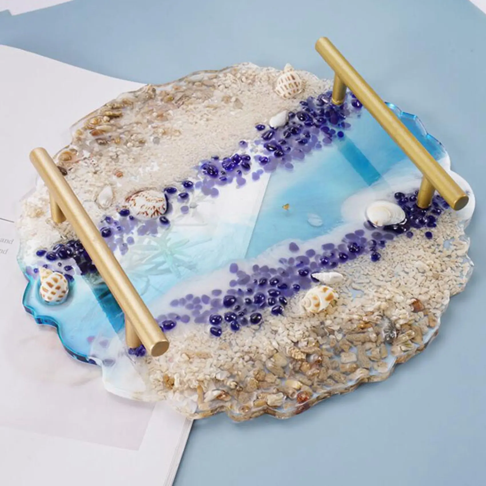 

CYL-2X DIY Crystal Epoxy Mold Compote Swing Table Round Lace Coaster Table Decoration Silicone Mold