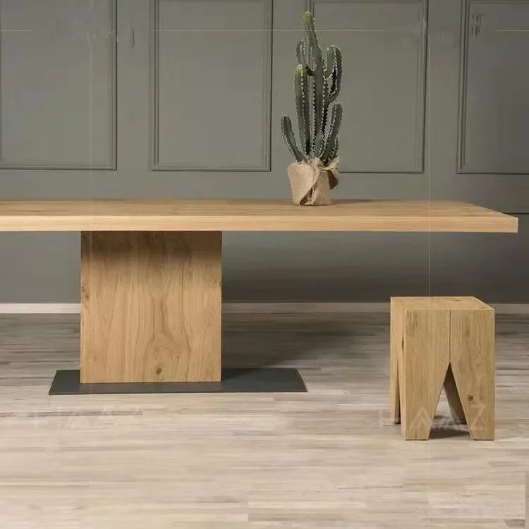 Nordic solid wood creative design personalized coffee shop table commercial reception leisure longtable home restauranttable