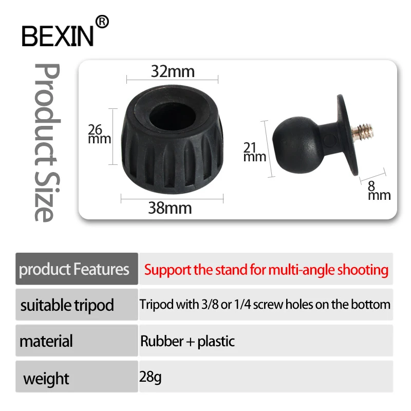 1/4 إلى 3/8 المسمار كاميرا ترايبود وسادة للقدم جبل الإفراج السريع عدم الانزلاق المطاط وسادة للقدم استبدال وسادة للقدم ل monopod المهنية