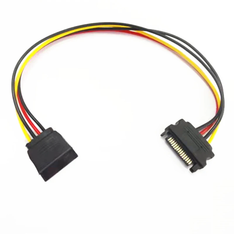 【セール中】SATA 15ピン ケーブル オス-メス プラグ 延長コード 50cm PC コンピューター HDD ハードディスク 接続 充電ケーブル SATA シリアルポート ライン