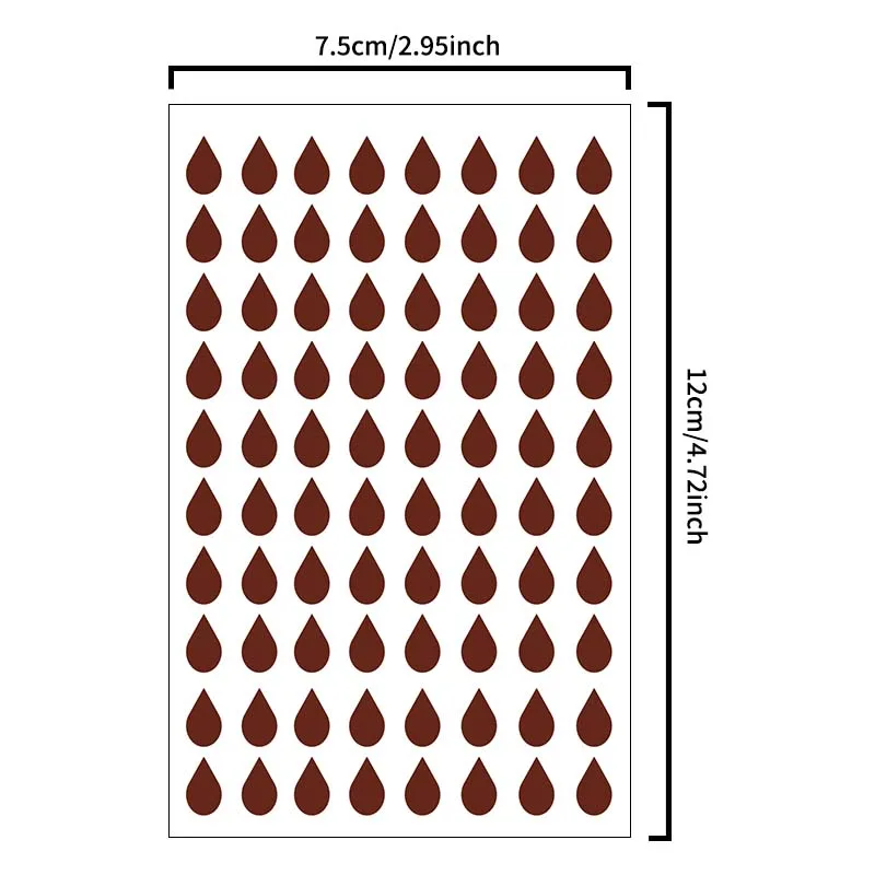 Red Teardrop-shaped Forehead Temporary Tattoo Sticker, Long-lasting Waterproof, Realistic Non-reflective Fake Tattoo, for Women