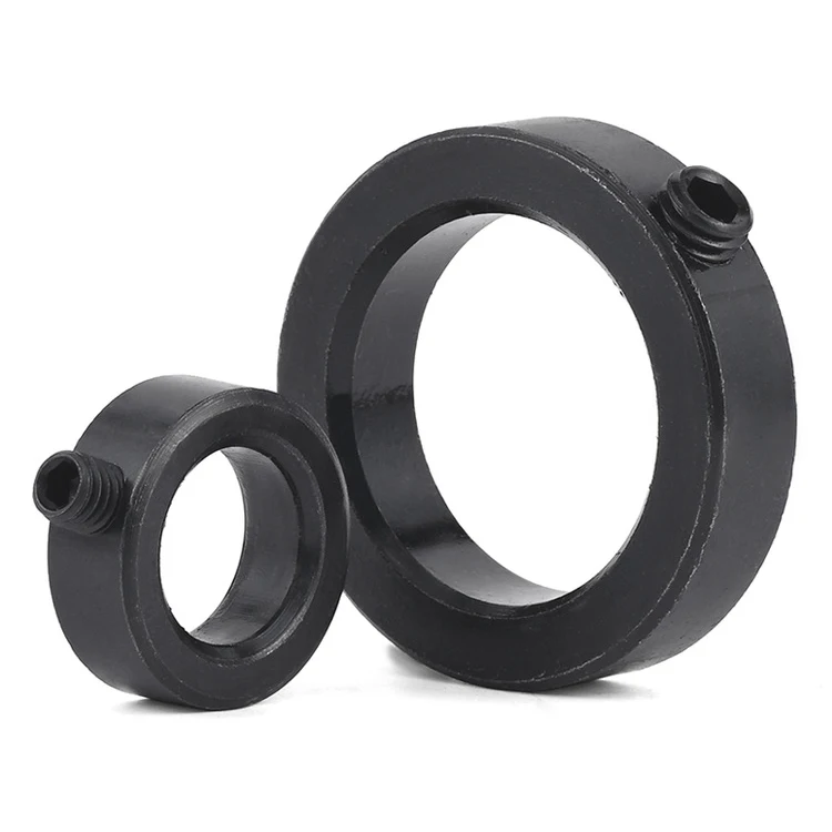แหวนล็อคเพลาเหล็กกล้าคาร์บอนสีดำ ขนาด 8/10/12/14/15/16/17/18/20/22/30 มม. แหวนจำกัดระยะ แหวนยึด แหวนล็อค แหวนรองลูกปืน แหวนกันรุน