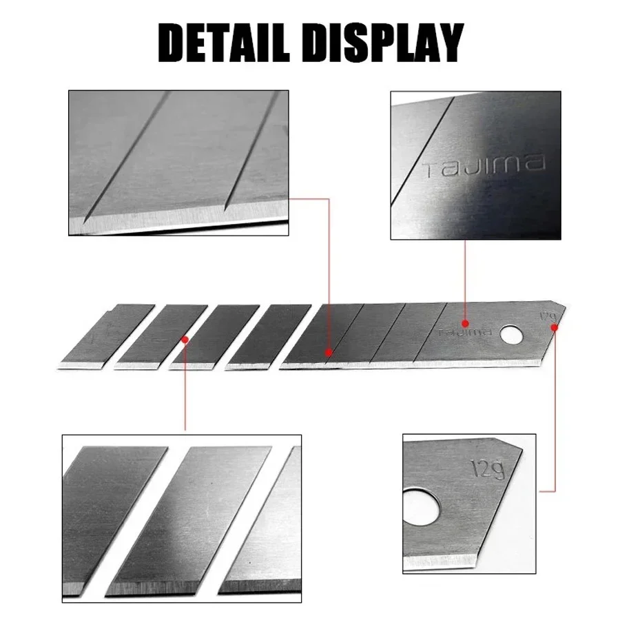 TAJIMA LB50-50N ใบมีดสํารอง 18มม. 50 ตัว 60 °   ใบมีด Sharp Endura เปลี่ยนมาตรฐานรูปตัว L สําหรับคัตเตอร์ 1102-0193