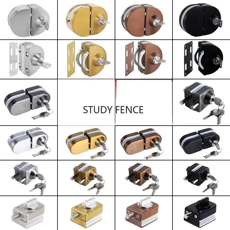 

Бескаркасный замок для стеклянных дверей из нержавеющей стали, для раздвижных дверей, для одинарных/двойных стеклянных дверей, подходит для новых стеклянных дверей