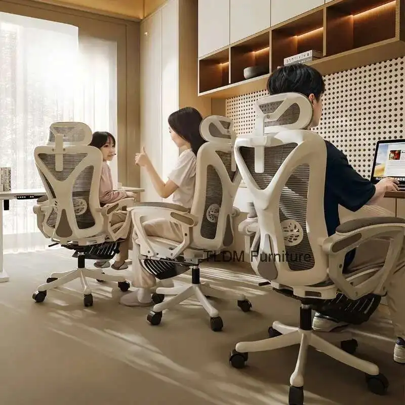 

Living Room Chair Ergonomic Desk Chair Swivel Wheels Conference Comfortable Office Playseat Soft Computer Bedroom Armchair Silla