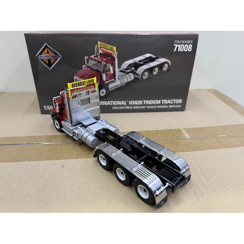 DM ダイキャスト 1:50 インターナショナル HX620 牽引ヘッド 3 軸アメリカントレーラートラック合金モデル 71008 コレクションお土産ディスプレイ