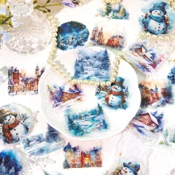 20 pcs romantic winter themed Stickers Set Waterproof Stickers for Art Journaling Planners Scrapbook DIY Crafts Decoration