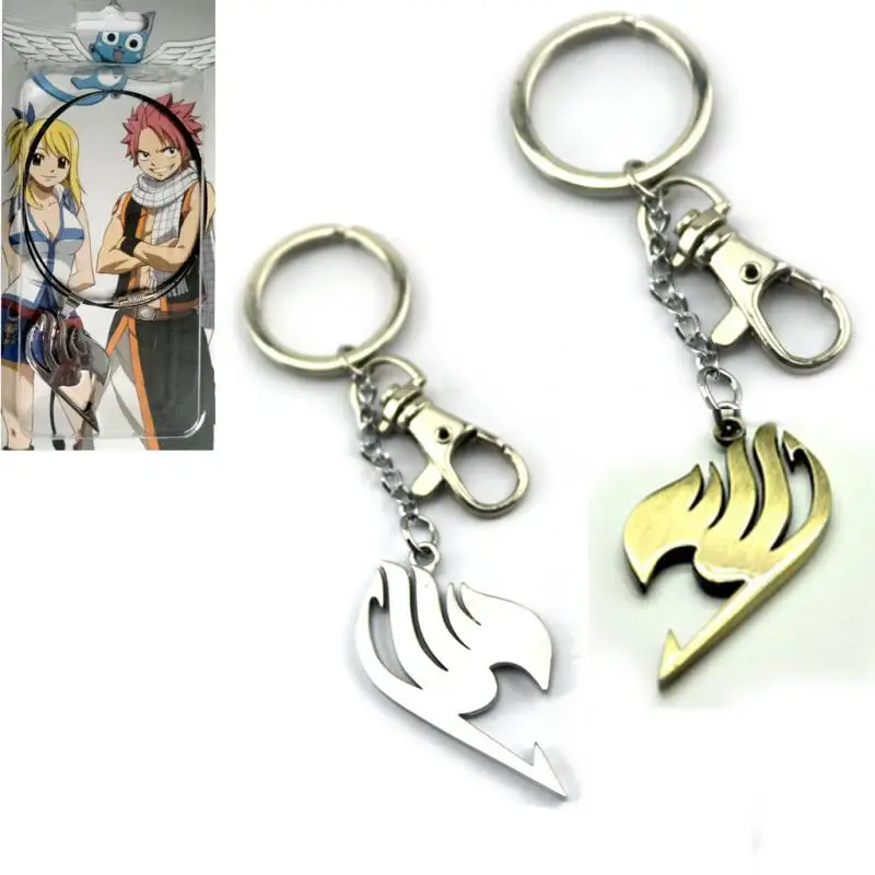 Anime Cartoon Fairy Tail Lucy Stainless Steel Keychain Pendant School Bag Accessories Creative New Necklace Gift for Friends