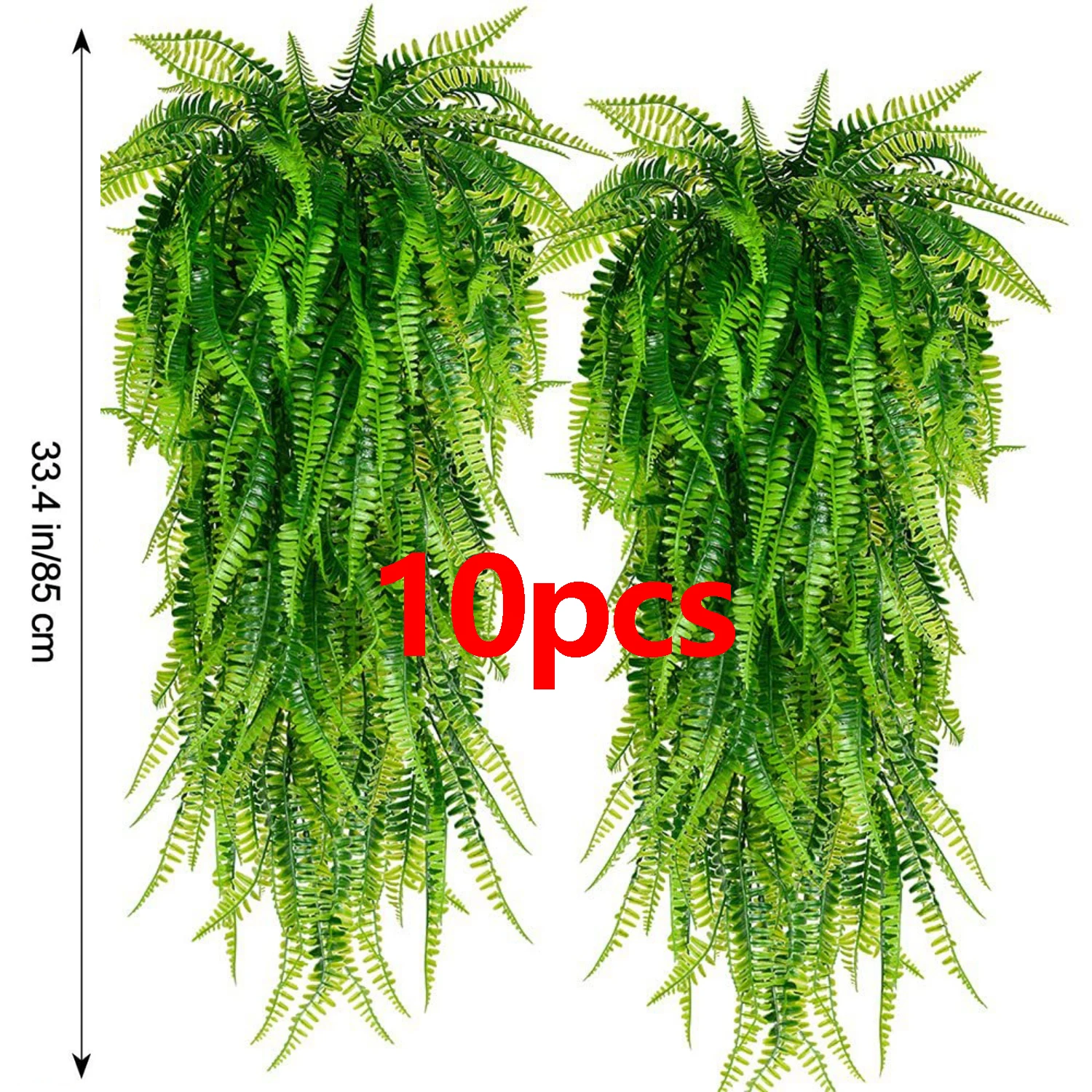 10 Peças de Plantas Artificiais Pendentes de 85cm/33.4in, Hera Falsa de Rattan, Grama Persa Pendente para Decoração de Jardim, Casa, Casamento, Festa e Ambientes Externos