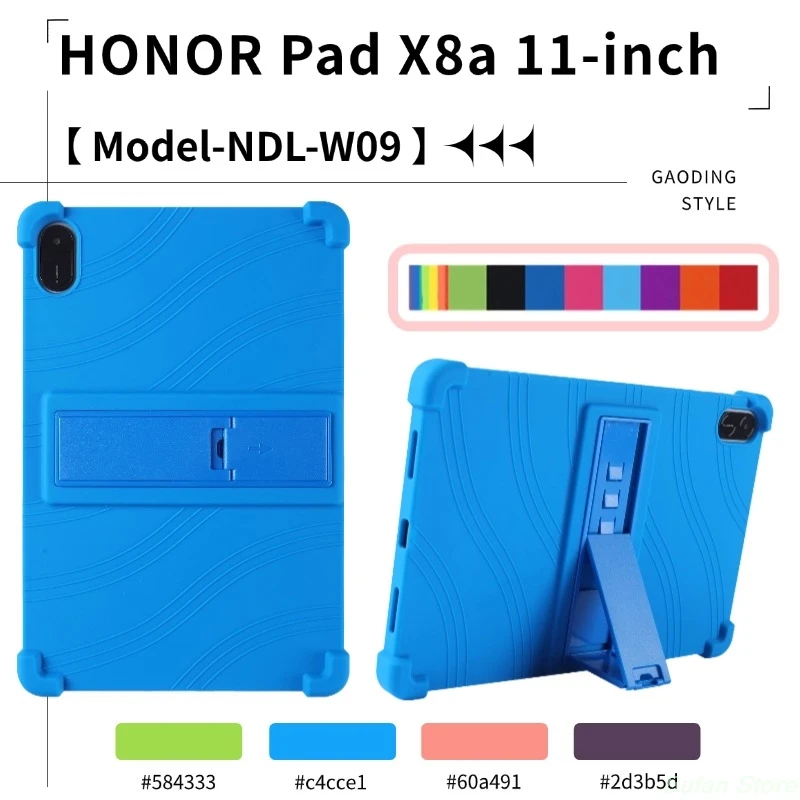 For Honor Pad X8a 11inch Case 2024 Tablet Shockproof Cover Honor Pad X8a Tablet Kids Soft Silicon Stand Protective Shell